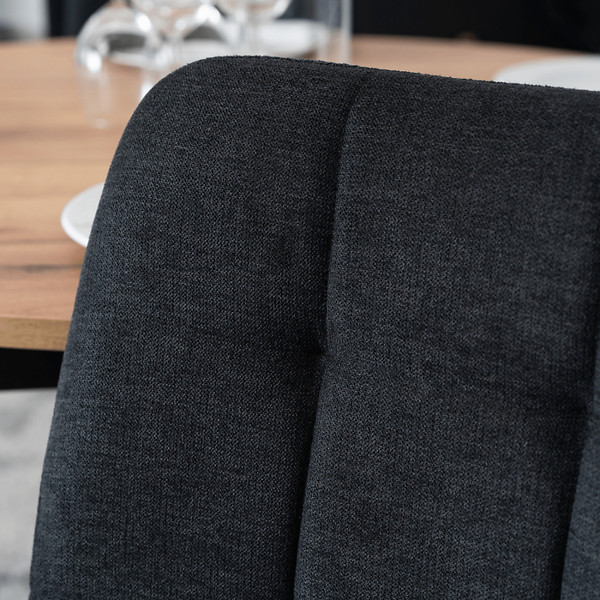 Krzesło Tapicerowane Kuchenne Do Jadalni Kuchni Salonu Loft Czarne PERU 2