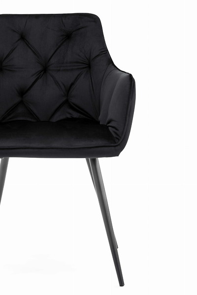 Krzesło tapicerowane DC-0084-3 beżowy welur 7 | czarne nogi