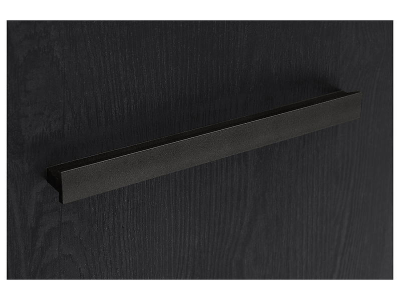 Komoda Balin 160 cm z 2 drzwiami i 3 szufladami dąb monastery/dąb czarny