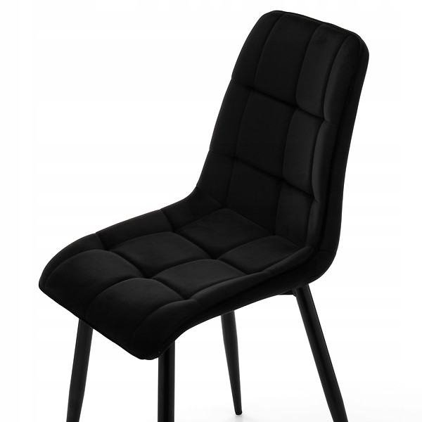 Krzesło tapicerowane welurowe CHIC velvet aksamit zielony