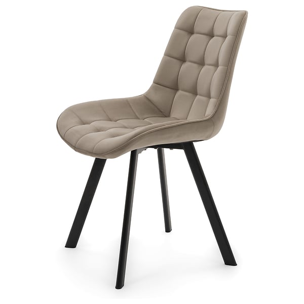 Krzesło Tapicerowane Welurowe Do Salonu Jadalni Zielone TORI