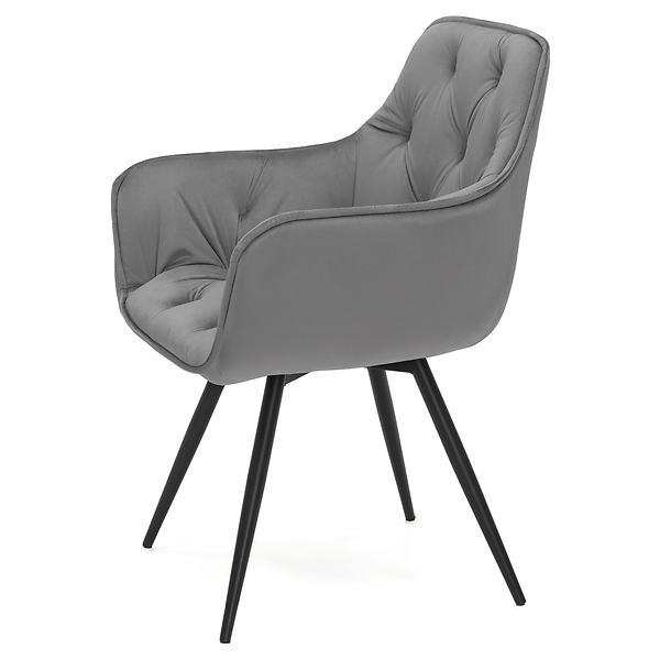 Krzesło obrotowe DC0084-3 | welur | szare