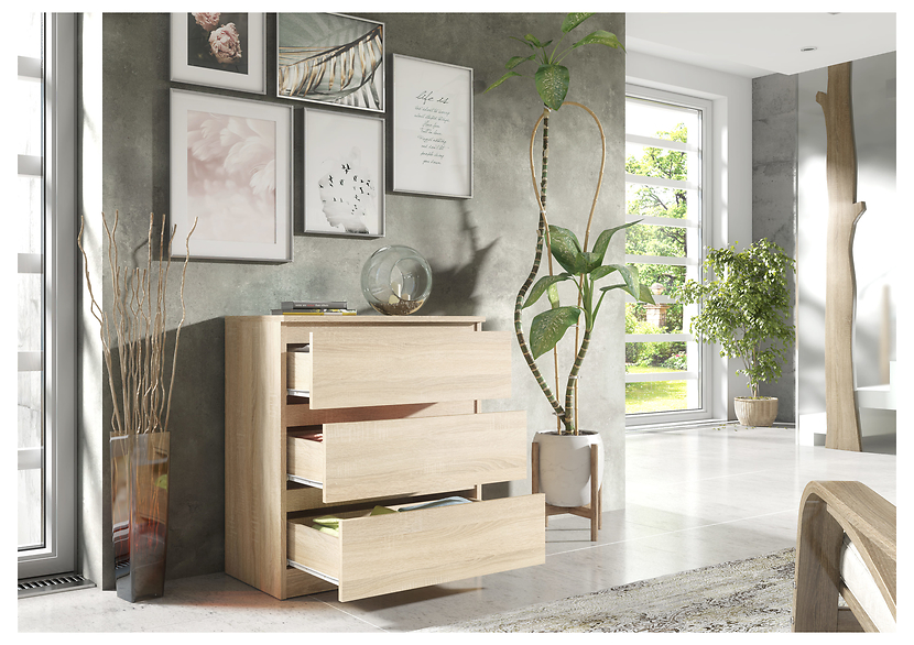 Komoda 3 szuflady kaszmir