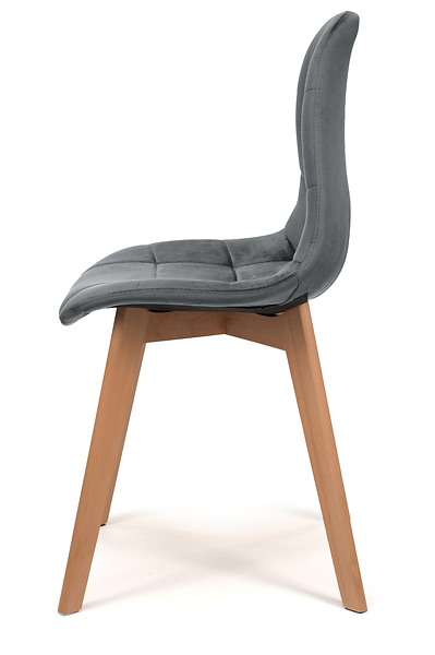 Krzesło tapicerowane skandynawskie welurowe VEGAS zielony