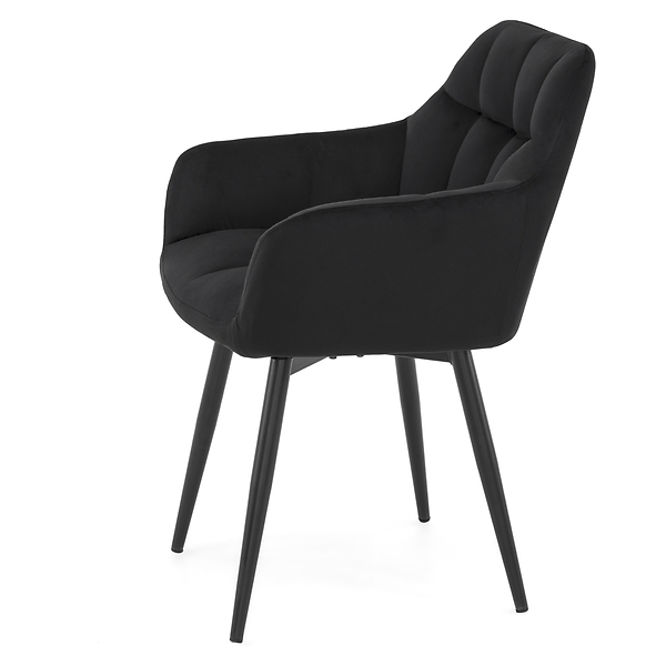 Krzesło obrotowe FREJA welur czarny noga czarna