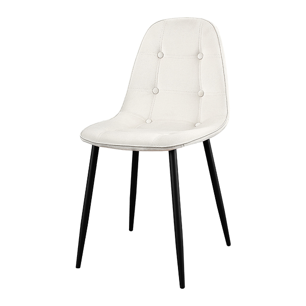 Krzesło tapicerowane czarne welurowe pikowane guziki do salonu