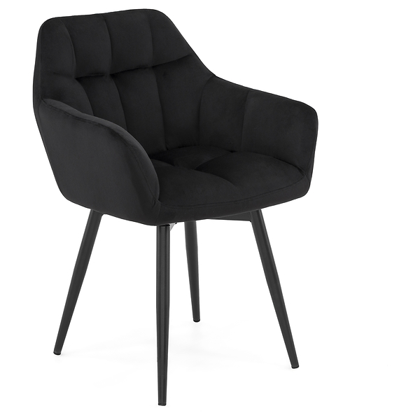 Krzesło obrotowe FREJA welur czarny noga czarna