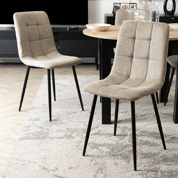 Krzesło Tapicerowane Kuchenne Do Jadalni Kuchni Salonu Loft Czarne PERU 2