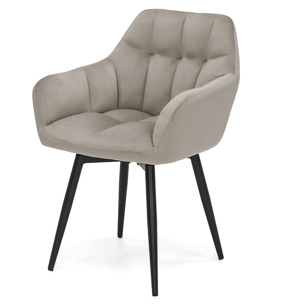 Krzesło obrotowe FREJA welur czarny noga czarna