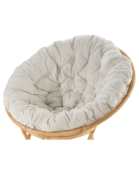 2 fotele rattanowe naturalne z jasnobeżowym