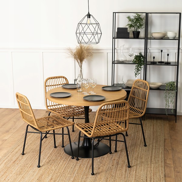 Krzesło Ogrodowe Rattanowe Skandynawskie Do Kuchni WALDI