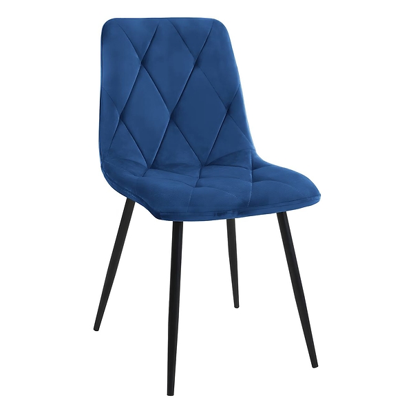 Krzesło Storczyk ciemno niebieskie welur do salonu do jadalni  Begryf