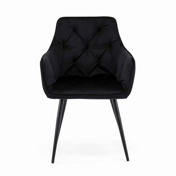 Krzesło tapicerowane DC-0084-3 beżowy welur 7 | czarne nogi