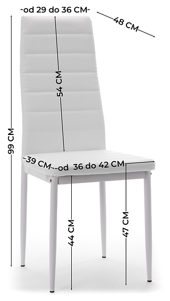 Zestaw 6 krzeseł FADO tapicerowane ekoskóra szare