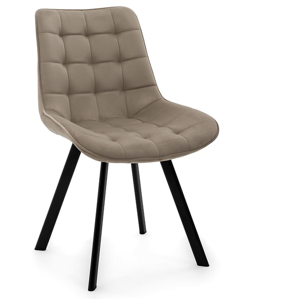 Krzesło Tapicerowane Welurowe Do Salonu Jadalni Zielone TORI