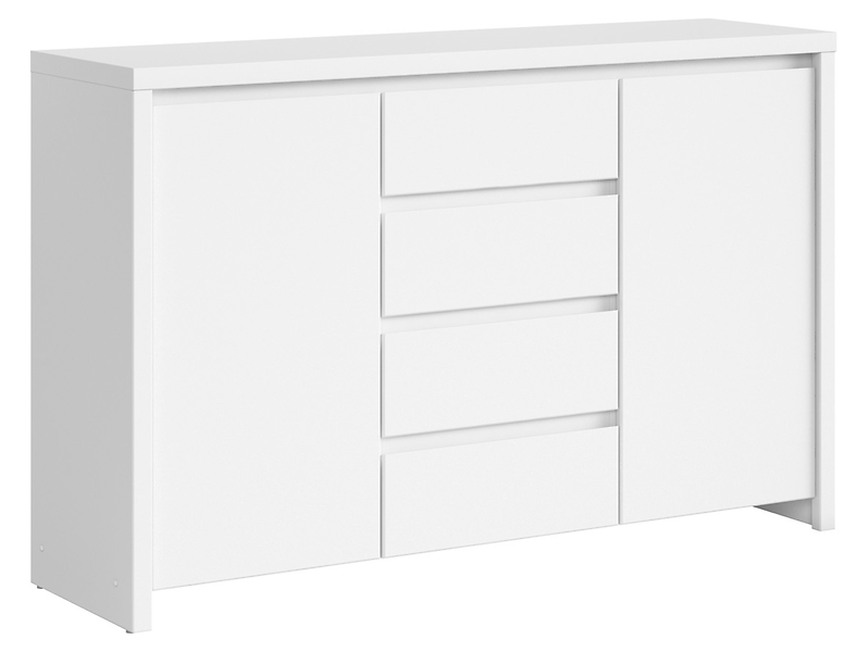 Komoda Kaspian 144 cm z 2 drzwiami i 4 szufladami dąb sonoma