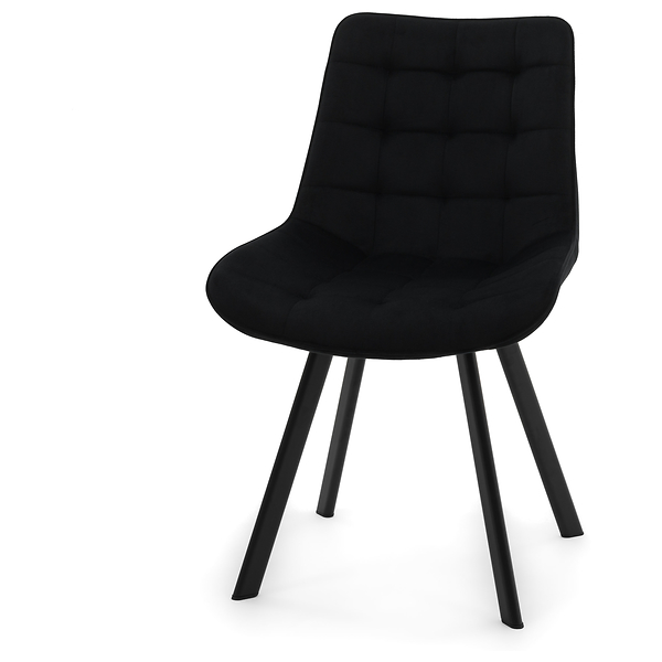 Krzesło Tapicerowane Welurowe Do Salonu Jadalni Zielone TORI