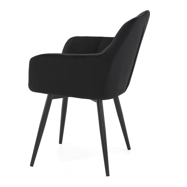 Krzesło obrotowe FREJA welur czarny noga czarna