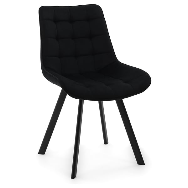 Krzesło Tapicerowane Welurowe Do Salonu Jadalni Zielone TORI