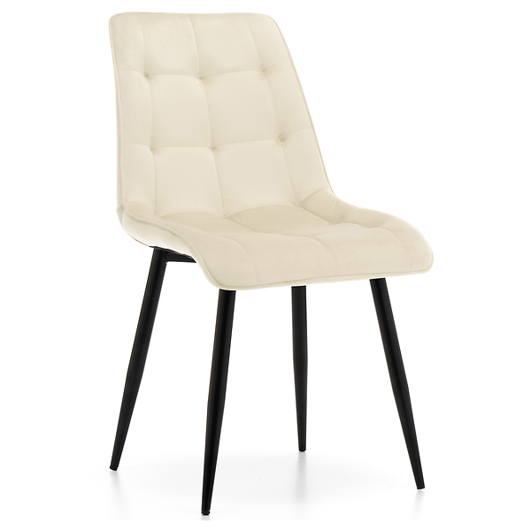 Krzesło tapicerowane welurowe CHIC velvet aksamit zielony