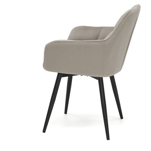 Krzesło obrotowe FREJA welur czarny noga czarna