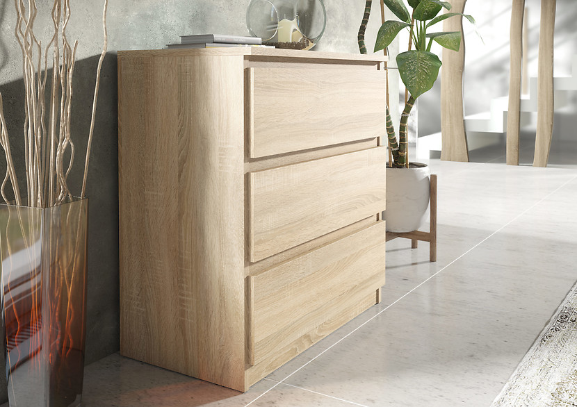 Komoda 3 szuflady kaszmir