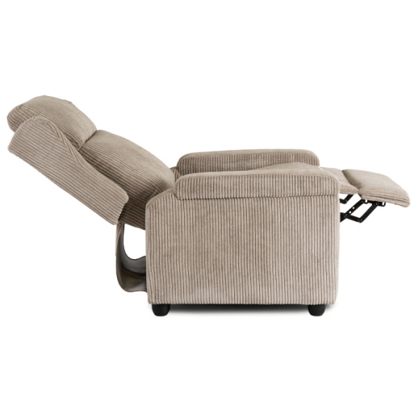 Fotel Rozkładany Wypoczynkowy Uszak Do Salonu Do Spania Szary SPENCER