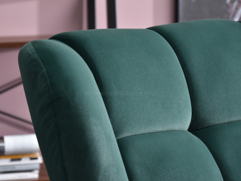 Fotel Kikori Szary Welur, Podstawa Czarny