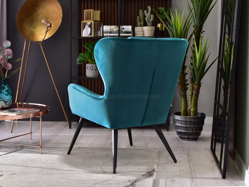 Fotel Kikori Szary Welur, Podstawa Czarny