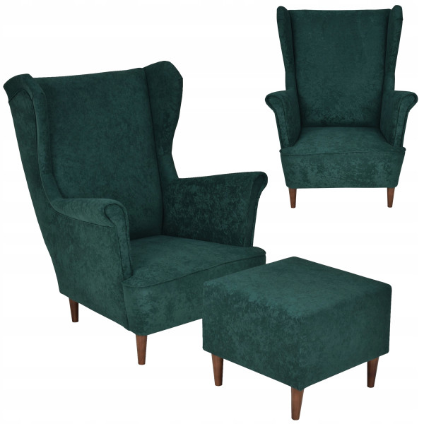 Fotel uszak z podnóżkiem MAX Family Meble