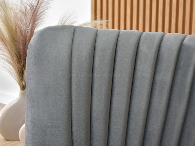 Fotel Lanza Szary Welur, Podstawa Czarny