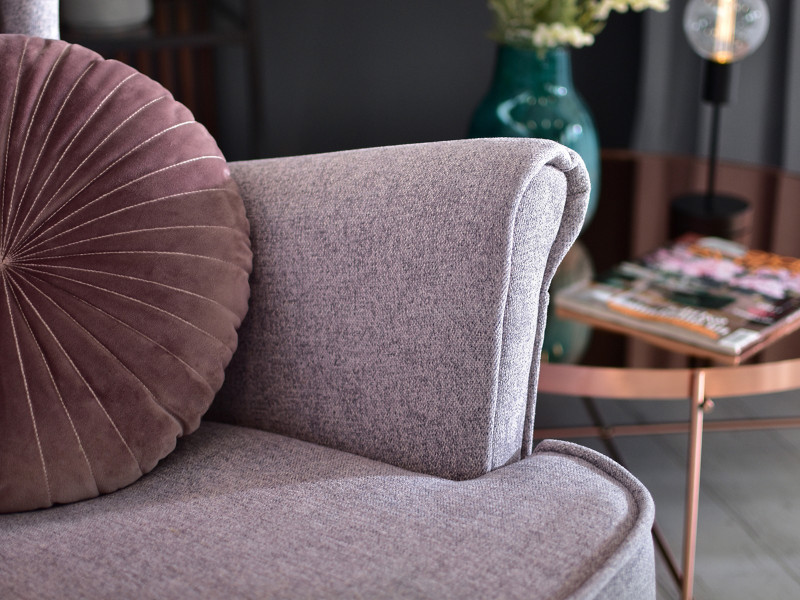 Fotel Malmo Żurawina Tkanina, Podstawa Orzech