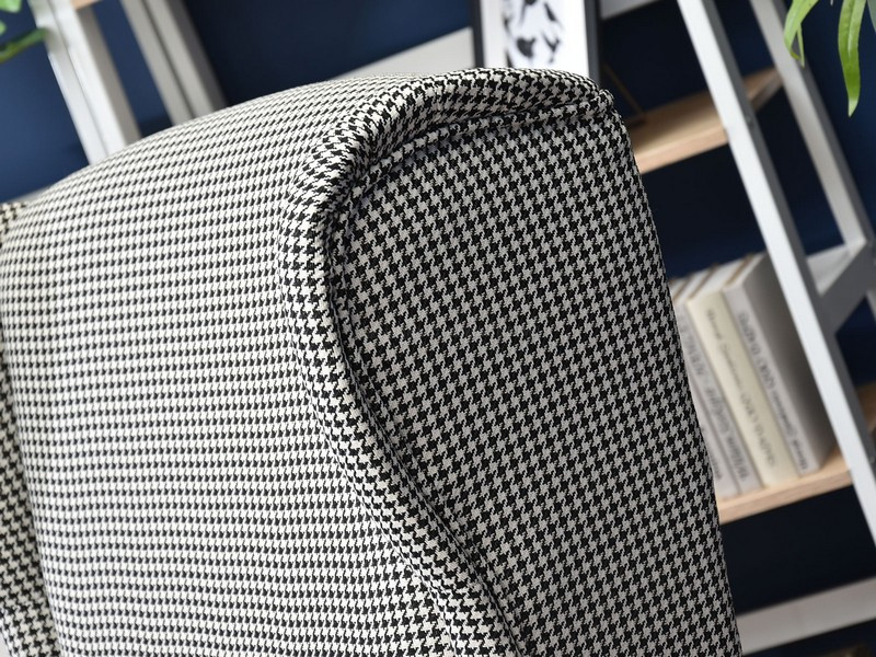 Fotel Malmo Żurawina Tkanina, Podstawa Orzech