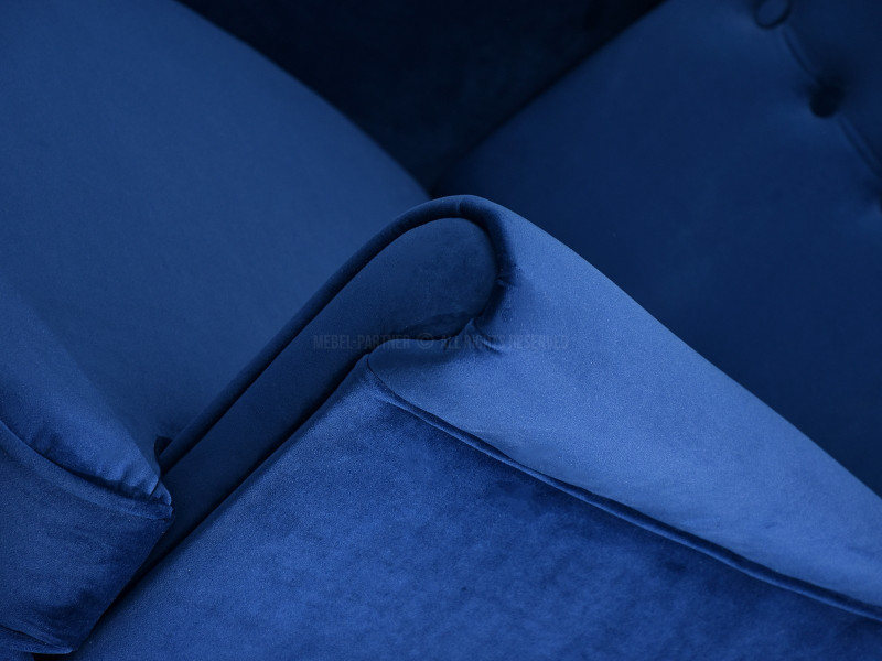 Fotel Malmo Żurawina Tkanina, Podstawa Orzech