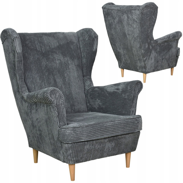 Fotel uszak Bonito beżowy sztruks Family Meble