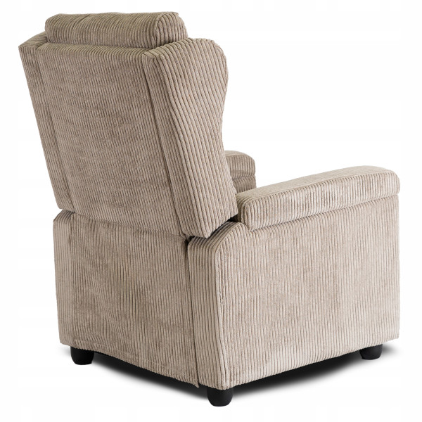 Fotel Rozkładany Wypoczynkowy Uszak Do Salonu Do Spania Szary SPENCER