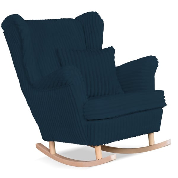 Fotel uszak Rene bujany skandynawski Family Meble sztruks czarny TOP