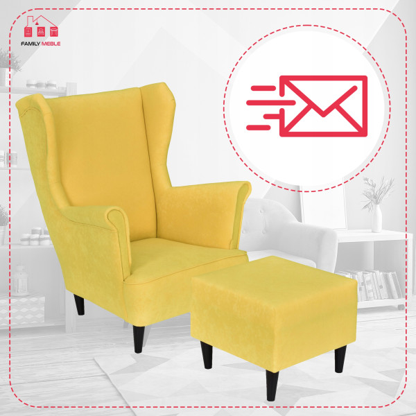 Fotel uszak z podnóżkiem MAX Family Meble