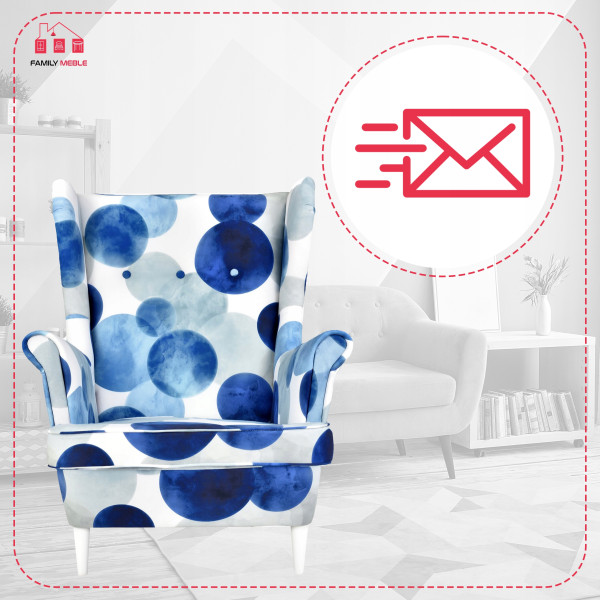 Fotel uszak skandynawski Ari Print Family Meble