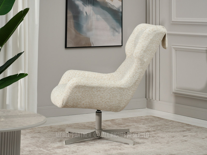 Szary Obrotowy Fotel Irving - Nowocześnie Do Salonu