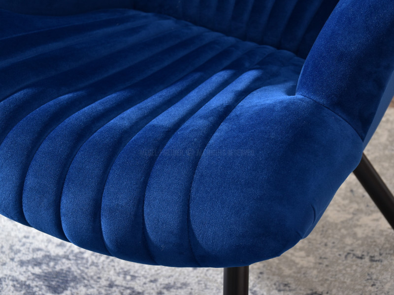 Fotel Lanza Szary Welur, Podstawa Czarny