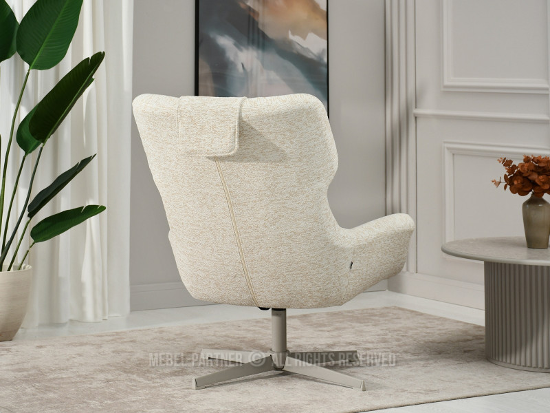 Szary Obrotowy Fotel Irving - Nowocześnie Do Salonu