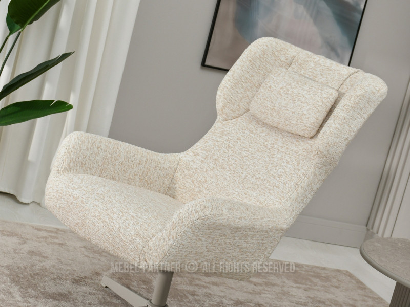 Szary Obrotowy Fotel Irving - Nowocześnie Do Salonu