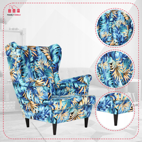 Fotel uszak skandynawski Ari Print Family Meble