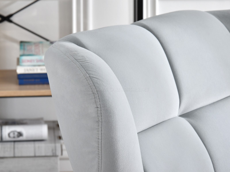 Fotel Kikori Szary Welur, Podstawa Czarny