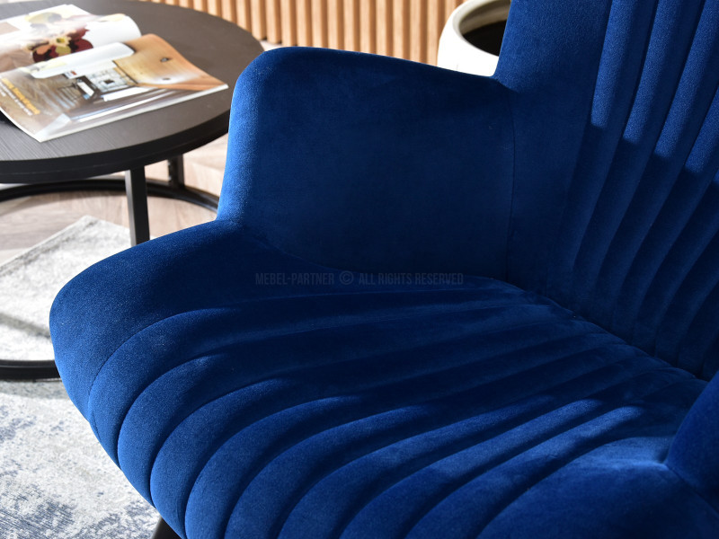 Fotel Lanza Szary Welur, Podstawa Czarny