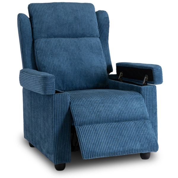 Fotel Rozkładany Wypoczynkowy Uszak Do Salonu Do Spania Szary SPENCER