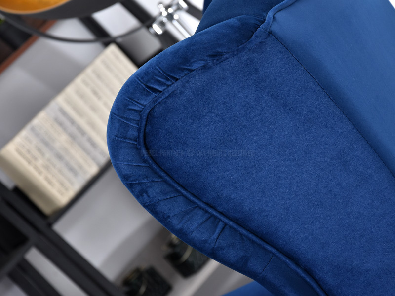 Fotel Malmo Żurawina Tkanina, Podstawa Orzech