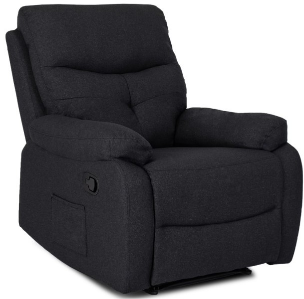 Fotel Rozkładany Masujący Jednoosobowy Wypoczynkowy Do Salonu INTER 2 Szary