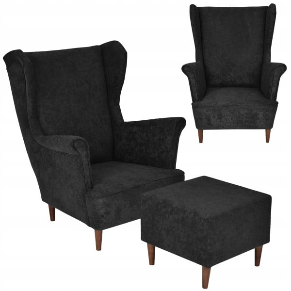 Fotel uszak z podnóżkiem MAX Family Meble